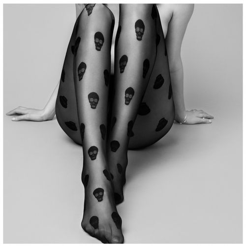 Rajstopy czarne Halloween 20den w czaszki Black 5 na Arena.pl