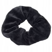 Gumka do włosów scrunchies welur czarna