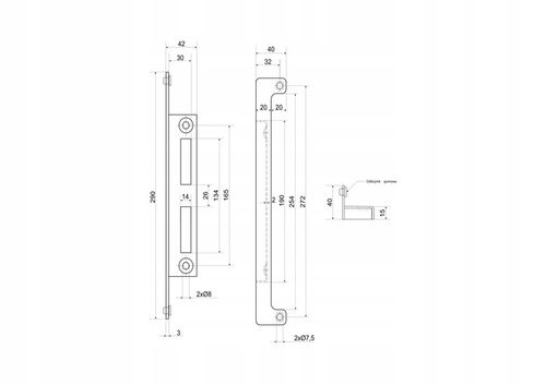 ZACZEP OGRANICZNIK ODBOJNIK FURTKI DŁUGI ANTRACYT na Arena.pl