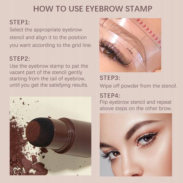 STEMPEL DO BRWI PUDER 24 SZABLONY BRĄZOWY B2 zdjęcie 7