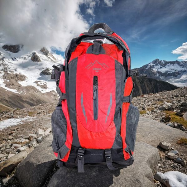 PLECAK TURYSTYCZNY 40L WYCIECZKOWY TREKKINGOWY PODRÓŻNY W GÓRY CZERWONY zdjęcie 10