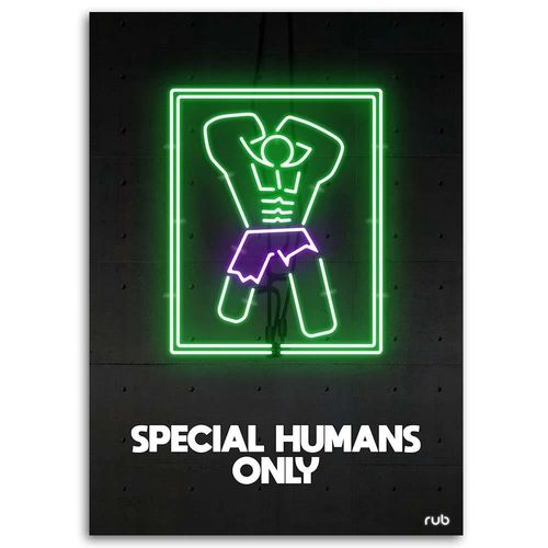 Obraz na płótnie – Canvas, Neony Hulk 70x100 na Arena.pl