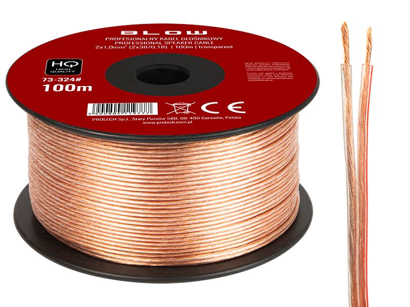 Przewód głośnikowy 2x1,00mm przezroczysty zdjęcie 1