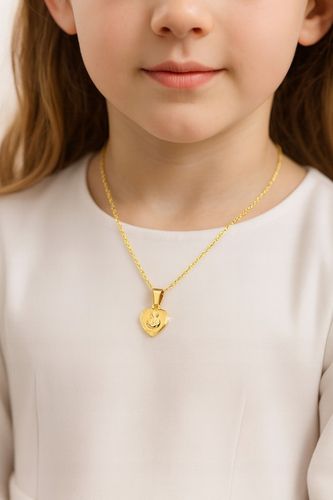 Złoty Łańcuszek z Medalikiem 925 Matka Karmiąca Chrzest Komunia Grawer na Arena.pl