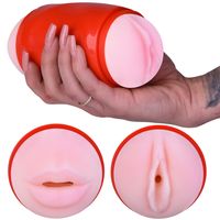 Ssąca Penisa Sztuczna Pochwa 3D + Usta Oral