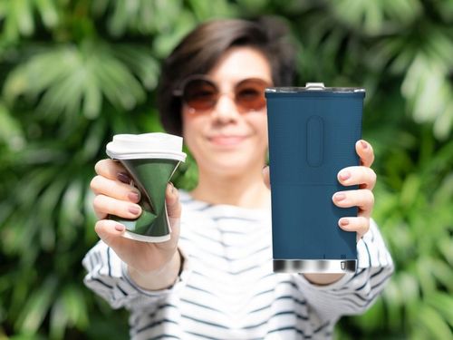 KUBEK TERMICZNY ZE WSKAŹNIKIEM TEMPERATURY 380ml PODRÓŻNY DO AUTA PODGRZEWA na Arena.pl