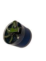 Grinder Crusher  Młynek Metalowy do Tytoniu z Korbką 4 Częściowy Niebieski