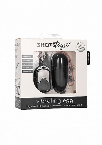 10 Speed Remote Vibrating Egg - Big - Black zdjęcie 2