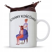 Kubek Fryzjera Fryzjerki Ścinamy Końcówki Prezent Z Nadrukiem Ze Zdjęciem