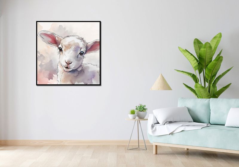 Plakat 90x90cm Mała Owieczka zdjęcie 4