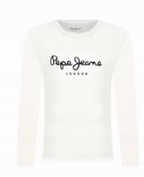 Pepe Jeans bluzka dziecięca długi rękaw bawełna biały rozmiar 164