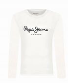 Pepe Jeans bluzka dziecięca długi rękaw bawełna biały rozmiar 164