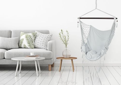 Hamak brazylijski krzesło wiszące BAHIO szare na Arena.pl