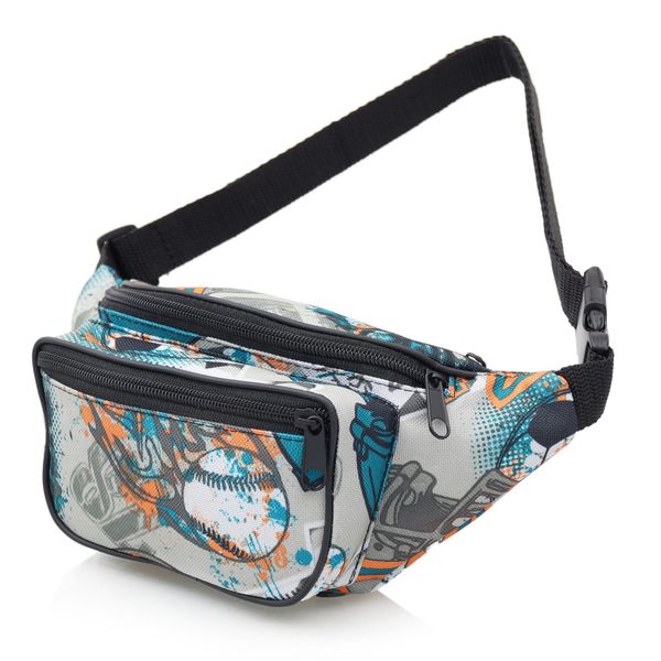 NERKA saszetka biodrówka damska polska baseball N106 kolorowa zdjęcie 1