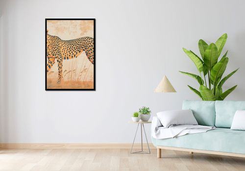 Plakat 68x98cm Gepard w Ruchu na Arena.pl