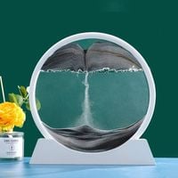 3D Ruchomy Piasek Obraz Okrągłe Szkło Głębokie – 5 inch