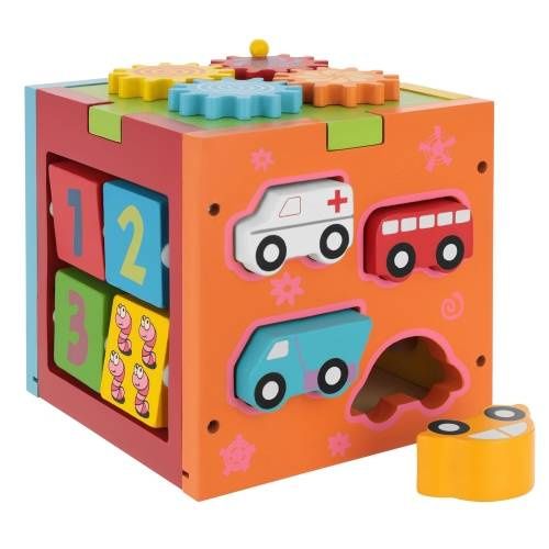 LT330 DREWNIANA KOSTKA SENSORYCZNA SORTER KLOCKÓW SUWAKI na Arena.pl