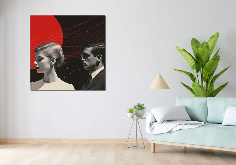 Obraz 100x100cm Futurystyczne Retro Szykany zdjęcie 2