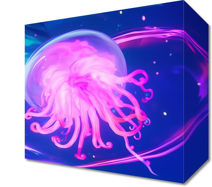 Obraz 20x20cm Neonowa Meduza zdjęcie 1