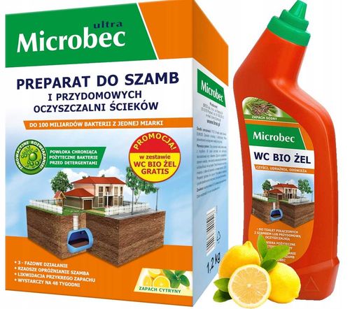 BROS - Microbec ULTRA 1kg zapach cytryny - preparat do szamb na Arena.pl