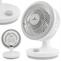 WENTYLATOR BIURKOWY WIATRAK STOŁOWY STOJĄCY OSCYLACJA CICHY AROMATERAPIA