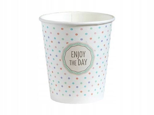 KUBKI PAPIEROWE DO KAWY 250ML SUP PASTELE + WIECZKA 100SZT na Arena.pl