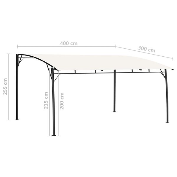 Zadaszenie ogrodowe, 4 x 3 x 2,25 m, kremowe na Arena.pl