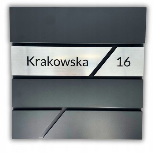DUŻA SKRZYNKA NA LISTY Z ADRESEM NUMEREM DOMU ANTRACYT POCZTOWA GRAWEROWANA na Arena.pl