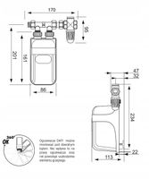 Przepływowy ogrzewacz wody DAFI z nyplami 3,7kW