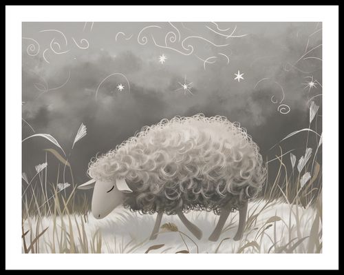 Plakat 65x50cm Bujna Owca na Arena.pl