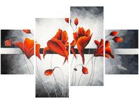 OBRAZ ROZDMUCHANE CZERWONE PĄKI MAKÓW