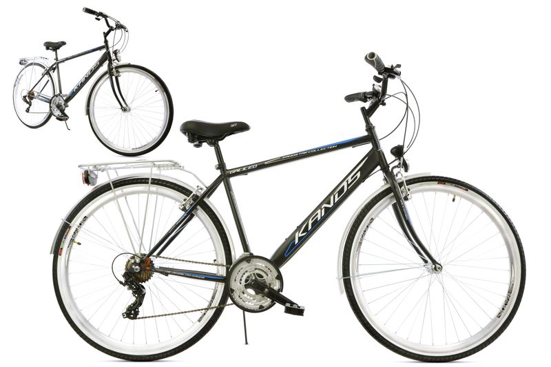 ROWER TREKINGOWY MĘSKI KANDS GALILEO 28" CZARNONIEBIESKI RAMA 21