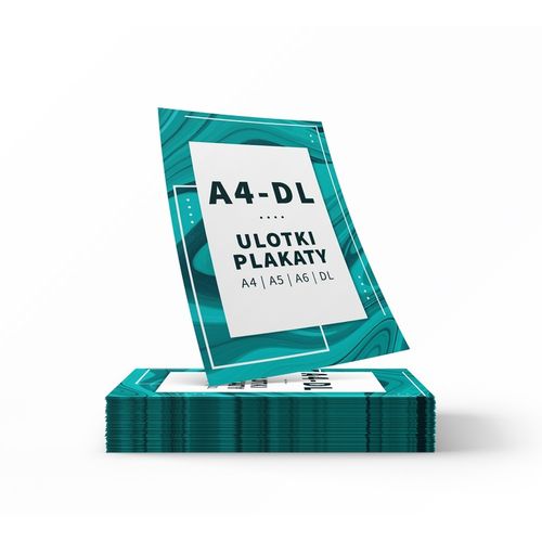 Ulotki DL -150szt A4 -50szt A5 -100szt A6 -200szt Ulotka 200gram Glossy na Arena.pl