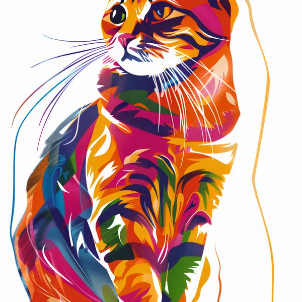 Plakat 20x20cm Nasycony Kot zdjęcie 1