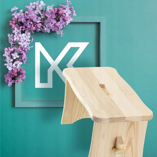 TABORET DREWNIANY KUCHENNY STOŁEK KRZESŁO 39cm SOLIDNY PODEST RYCZKA na Arena.pl