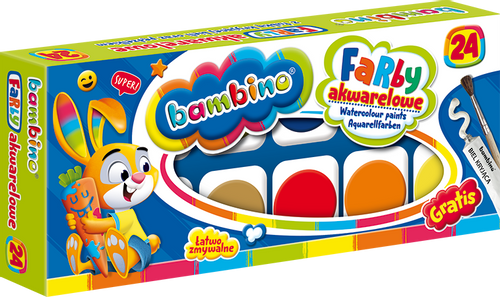 FARBY AKWARELOWE 24 KOL BAMBINO na Arena.pl