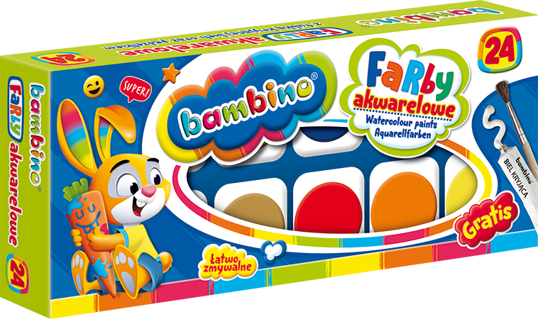 FARBY AKWARELOWE 24 KOL BAMBINO zdjęcie 2