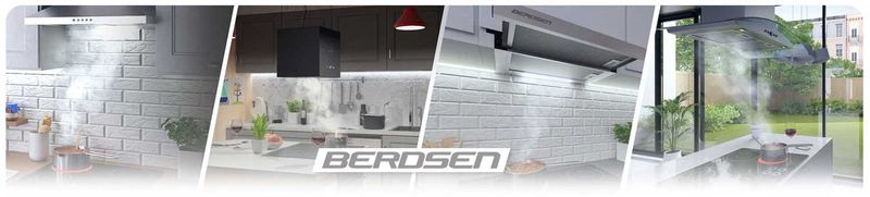 Okap kuchenny kominowy 60 cm Berdsen BT-215 czarny zdjęcie 15