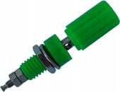 Gniazdo głośnikowe bananowe 4mm zakręcane zielone