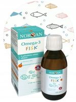 NORSAN Omega-3 Fisk naturalny olej omega 3 dla dzieci pomarańczowy 150 ml