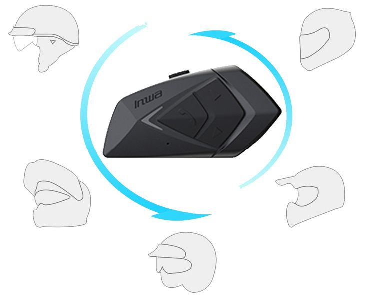 INTERKOM MOTOCYKLOWY BLUETOOTH DO KASKU PRO KASK SŁUCHAWKI NA MOTOCYKL BT INWA MZ-391 zdjęcie 4