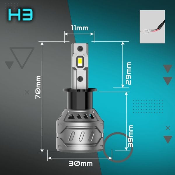 ŻARÓWKI LED H3 QERK E4 RETROFIT 120W 6000K MOCNE CANBUS ODCIĘCIE zdjęcie 2