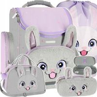 TORNISTER PLECAK SZKOLNY DLA DZIEWCZYNKI DO 1 KLASY WŁOCHACZ KRÓLIK USZY