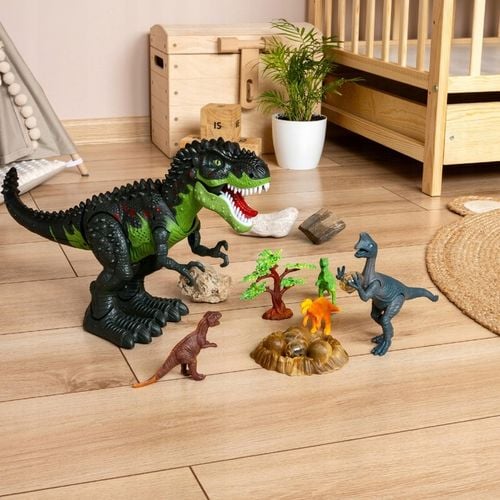 DINOZAUR T-REX INTERAKTYWNY ZIELONY FIGURKA RYCZĄCY CHODZĄCY ZNOSI JAJKA XL na Arena.pl