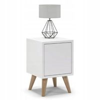 Szafka nocna na nóżkach, zamknięta, SKAND, 30x30x45 cm | TYLETEGOTU