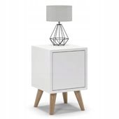 Szafka nocna na nóżkach, zamknięta, SKAND, 30x30x45 cm | TYLETEGOTU