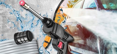 AKUMULATOROWA MYJKA CIŚNIENIOWA DO OGRODU, OKIEN I KOSTKI, ZESTAW na Arena.pl