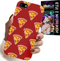 ETUI DO HUAWEI Y5 2018 - WZÓR Z WESOŁĄ PIZZĄ NA CZERWONYM TLE