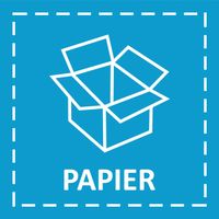 NAKLEJKI śmieci na kosz pojemnik ODPADY PAPIER