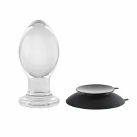 evolved crystal ball plug - korek anatomiczny z przyssawką, transparentny